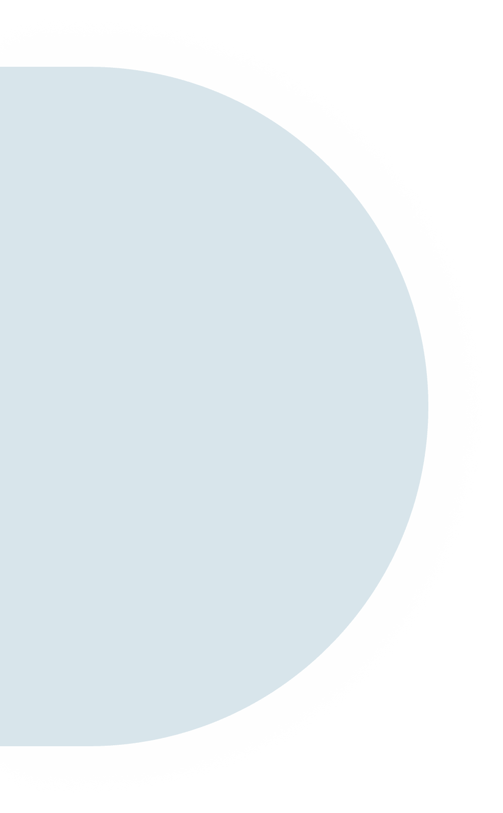 Decorative half-circle design element