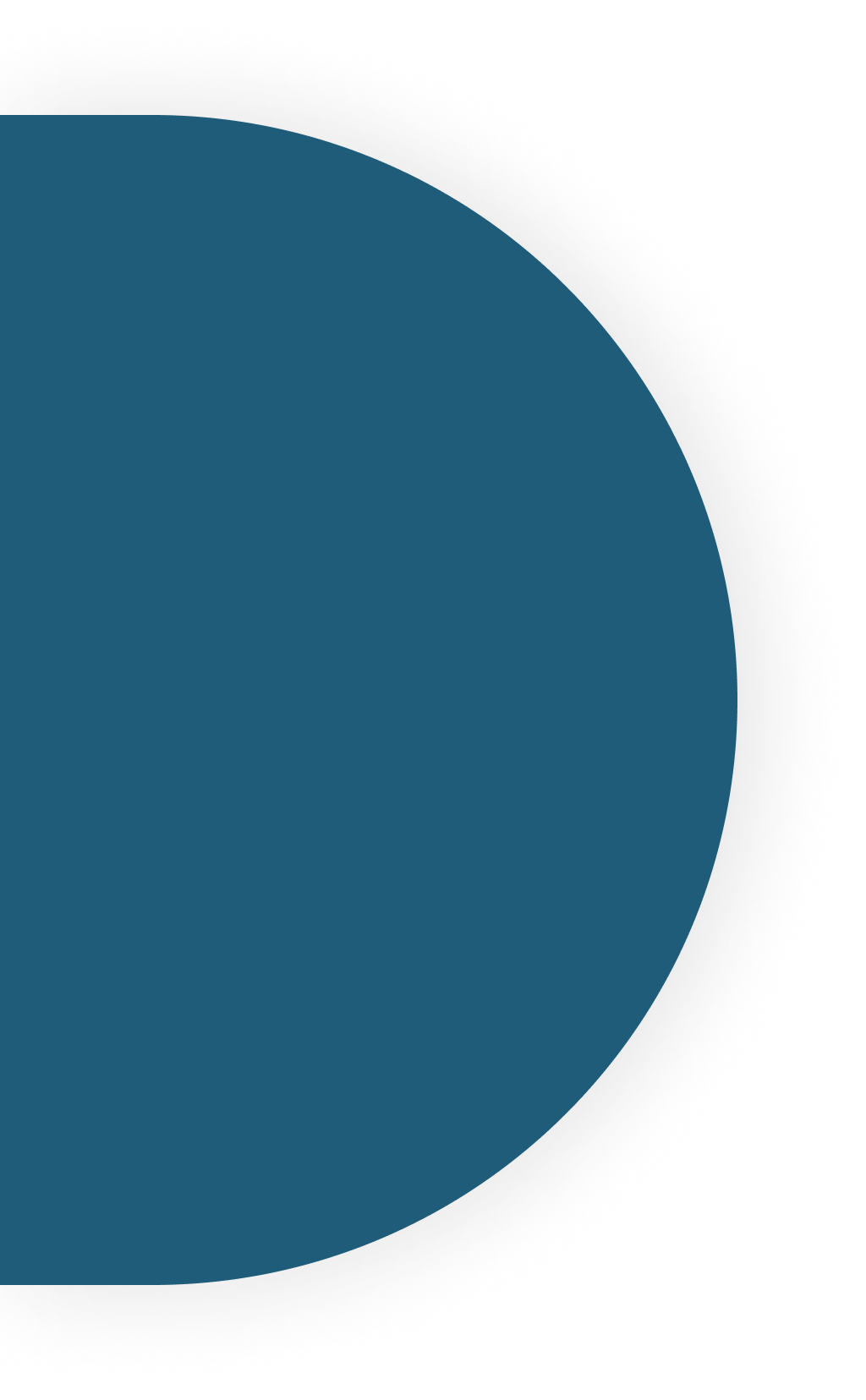 Decorative half-circle design element