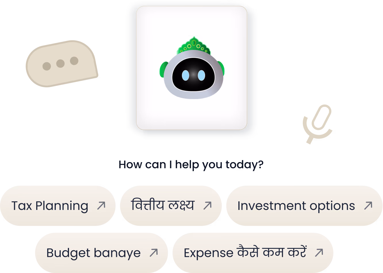 Kuber.AI, the AI money companion in the Simplify Money app, answering in your local language.